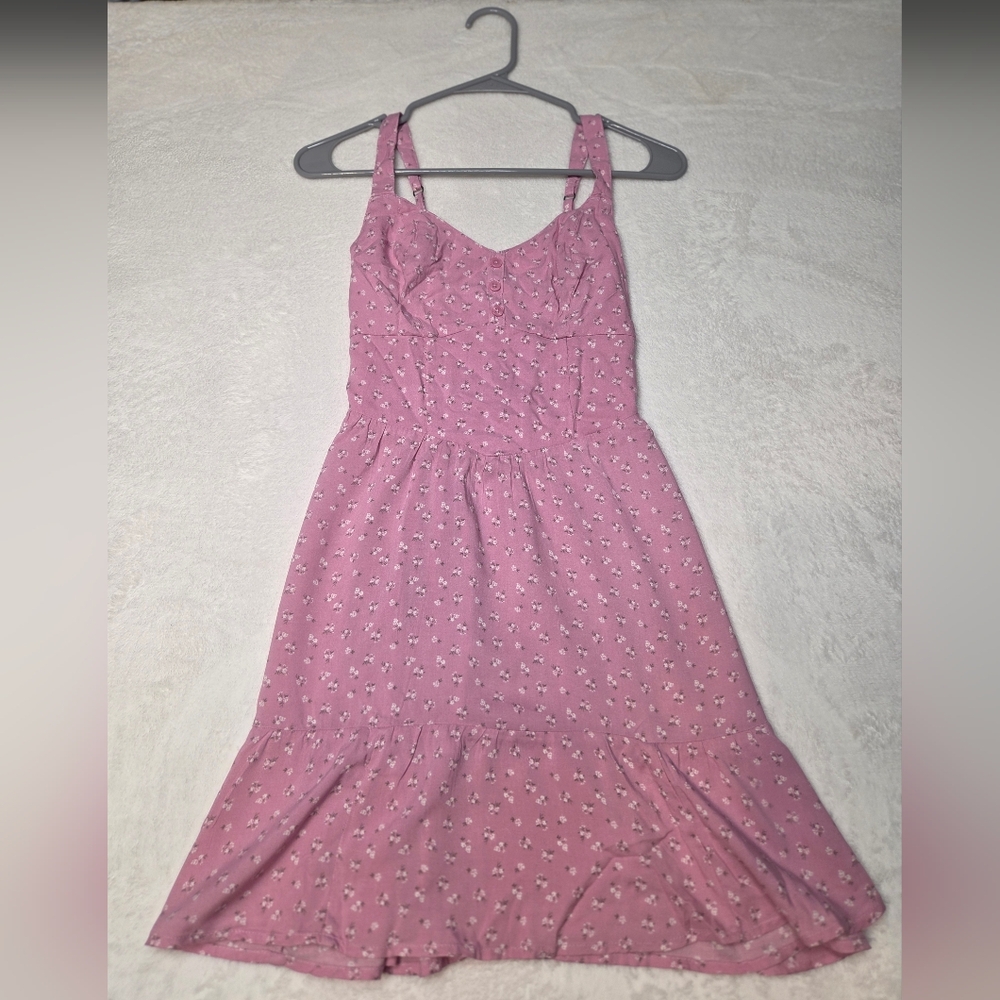 Hollister Light Pink Floral Dress XS